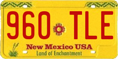 NM license plate 960TLE