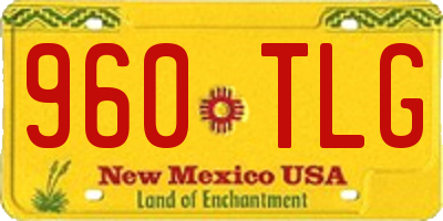 NM license plate 960TLG