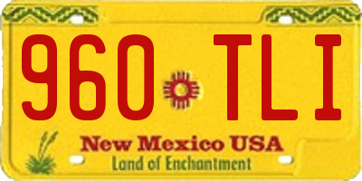 NM license plate 960TLI