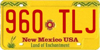 NM license plate 960TLJ