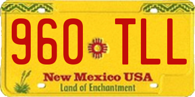NM license plate 960TLL