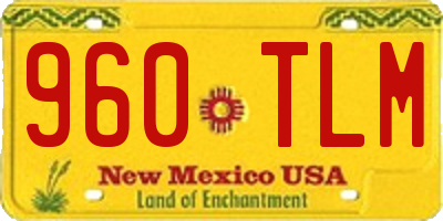 NM license plate 960TLM