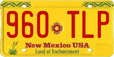 NM license plate 960TLP