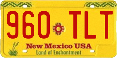 NM license plate 960TLT