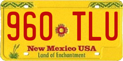 NM license plate 960TLU