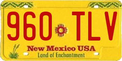 NM license plate 960TLV