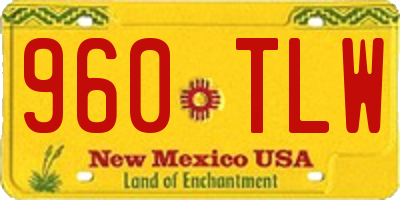 NM license plate 960TLW