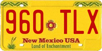 NM license plate 960TLX