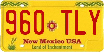 NM license plate 960TLY