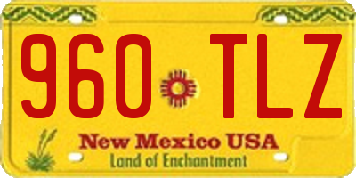 NM license plate 960TLZ