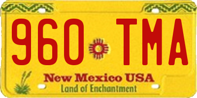 NM license plate 960TMA