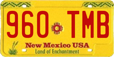 NM license plate 960TMB