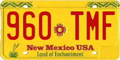 NM license plate 960TMF