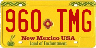 NM license plate 960TMG