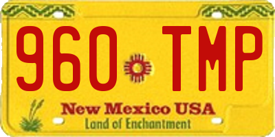NM license plate 960TMP