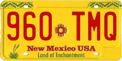 NM license plate 960TMQ