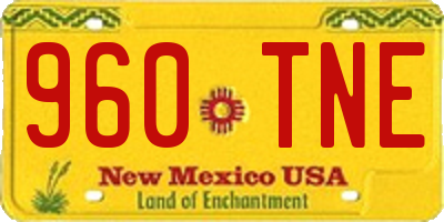 NM license plate 960TNE