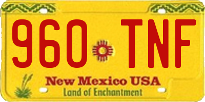 NM license plate 960TNF