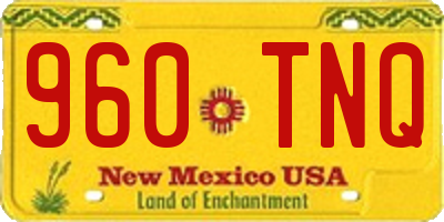 NM license plate 960TNQ