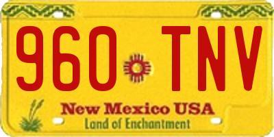 NM license plate 960TNV