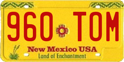 NM license plate 960TOM