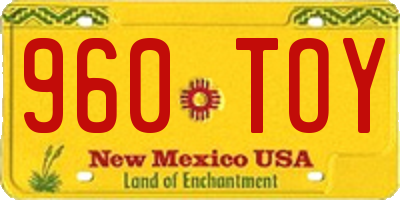 NM license plate 960TOY