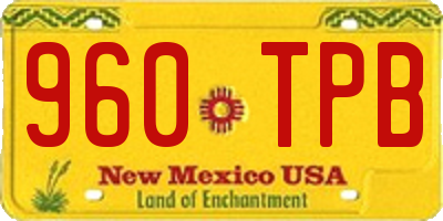 NM license plate 960TPB