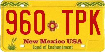 NM license plate 960TPK