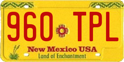 NM license plate 960TPL