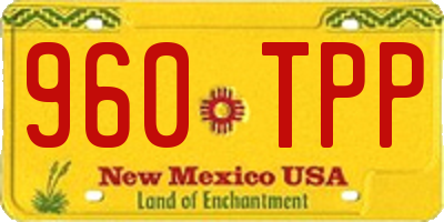 NM license plate 960TPP