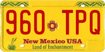 NM license plate 960TPQ