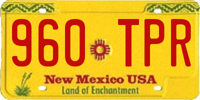 NM license plate 960TPR