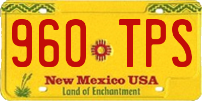 NM license plate 960TPS