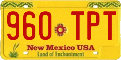 NM license plate 960TPT