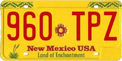 NM license plate 960TPZ