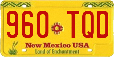 NM license plate 960TQD