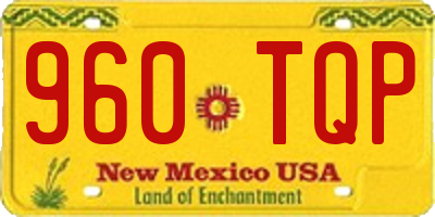 NM license plate 960TQP