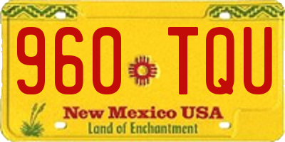 NM license plate 960TQU