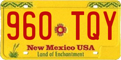 NM license plate 960TQY