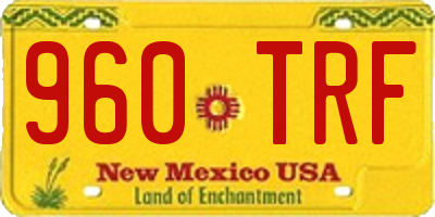 NM license plate 960TRF