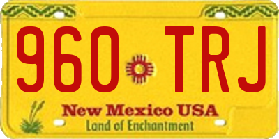NM license plate 960TRJ