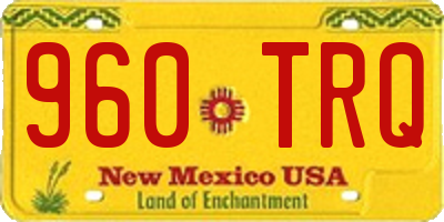 NM license plate 960TRQ