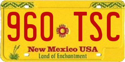 NM license plate 960TSC