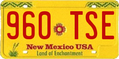 NM license plate 960TSE
