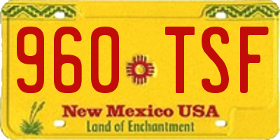 NM license plate 960TSF