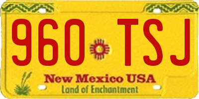 NM license plate 960TSJ