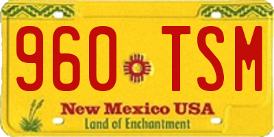 NM license plate 960TSM