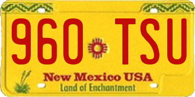 NM license plate 960TSU