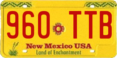 NM license plate 960TTB