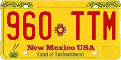 NM license plate 960TTM